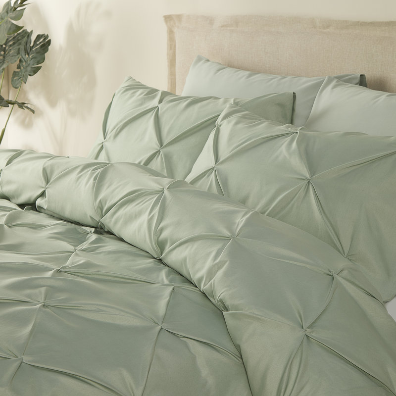 Lara Polyester Solid Colour Duvet Cover Set, Super King