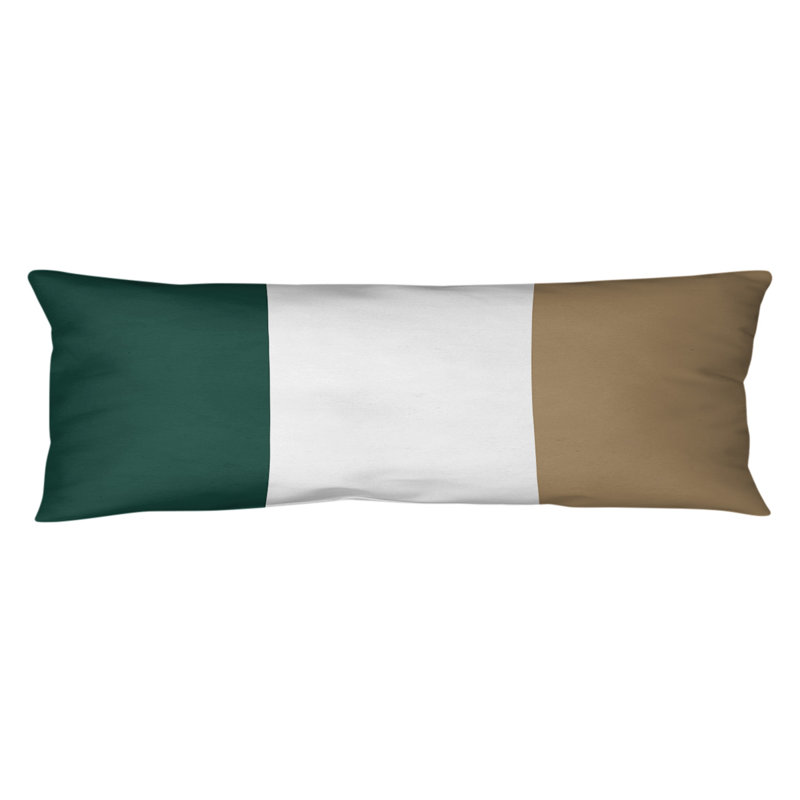Oreiller de corps en polyester / polyester Arizona Football Stripes, Adèle , Vert/blanc