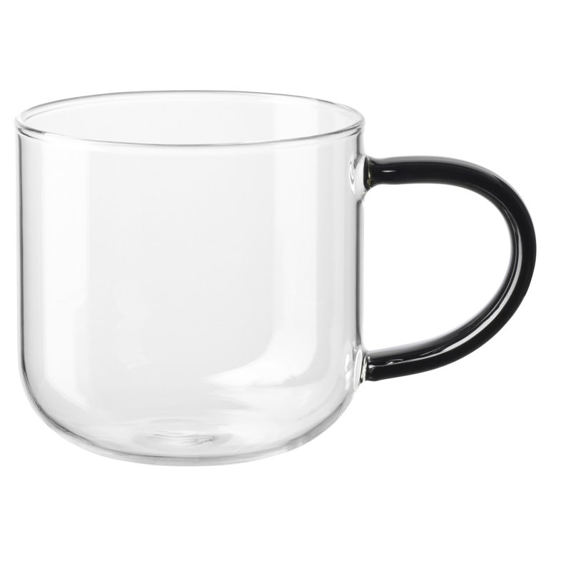 Coppa mug with handle, Glossy black
