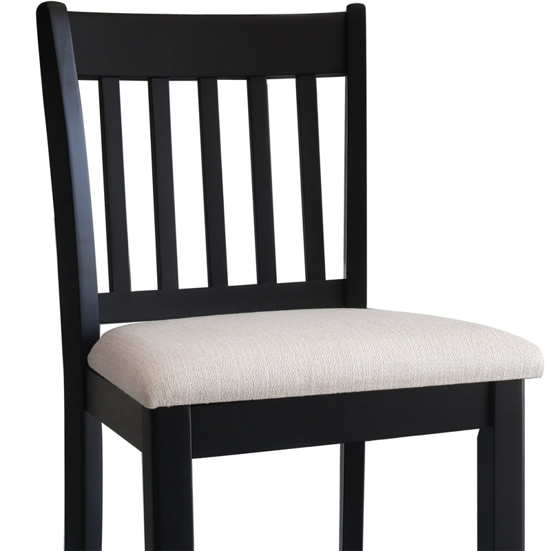Transitional Dining Chairs Set Of 2 With Slatted Back Design