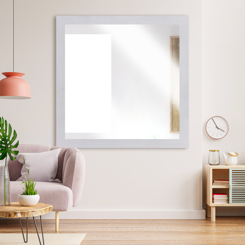 Miroir Ramino, Argent titane, 41,5 po x 41,5 po