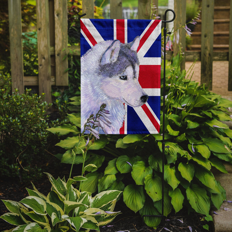 Drapeau de jardin 2 côtés english union jack, Husky sibérien