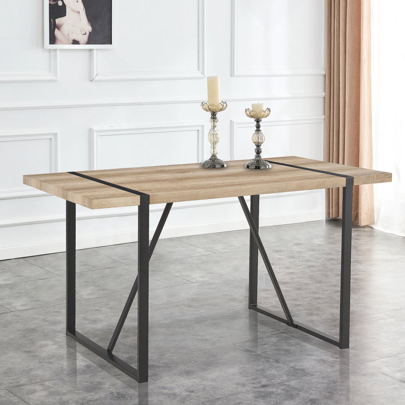 Table de salle à manger rectangulaire 1 pièce sans chaise