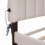 Grand lit plateforme tapissier Teddy