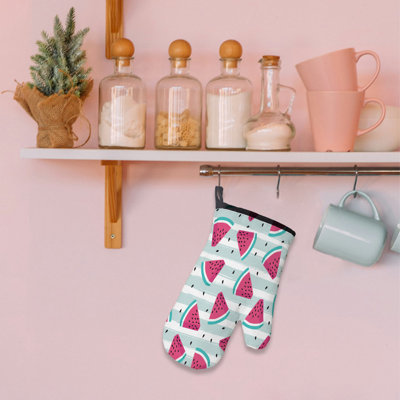 Tropical Summer Art Oven Mitt Cotton Twill