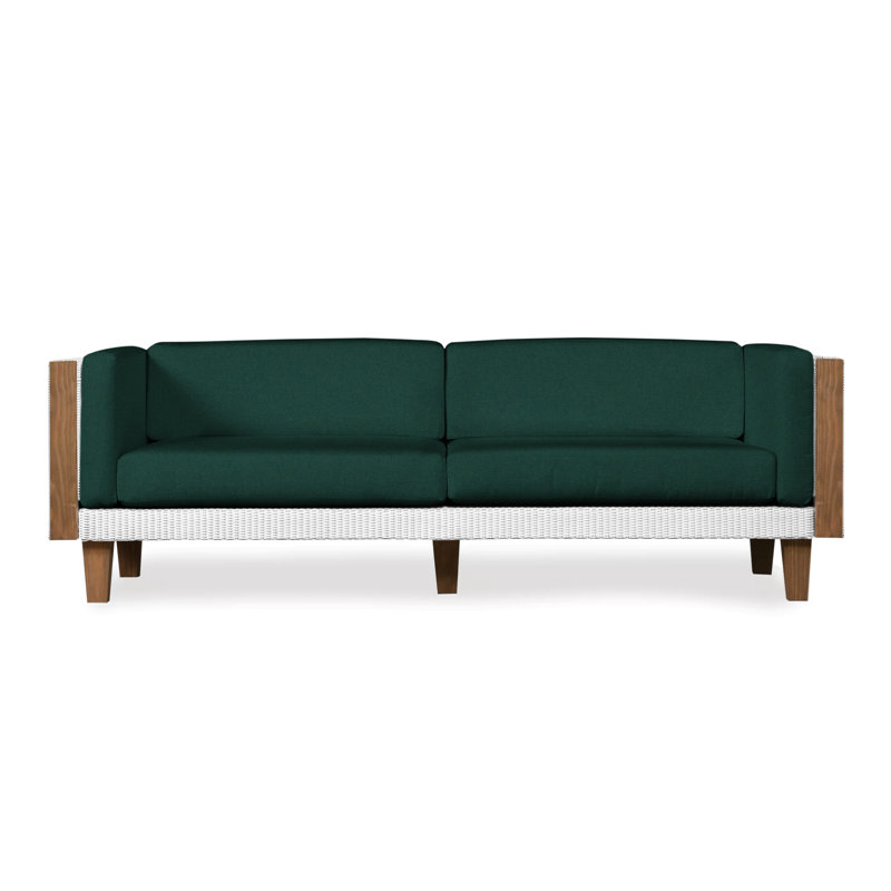 Catalina Outdoor 3 - Seat Patio Sofa, White, Serene Spa