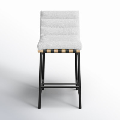 Vincentas Upholstered Counter Stool with Metal Frame