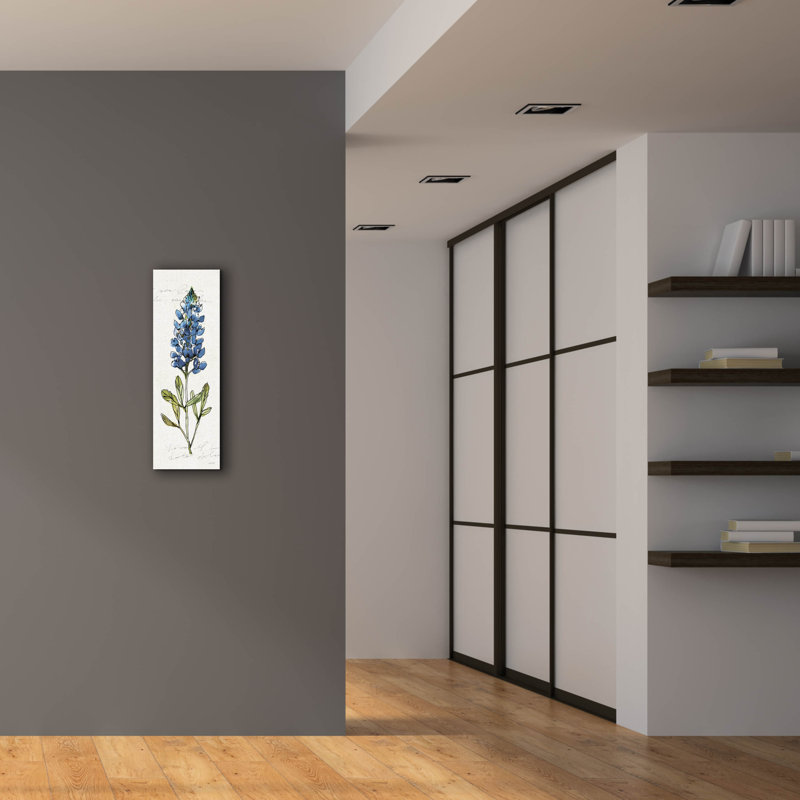 Toile épique «Texas Bluebonnet 4» par Anne Tavoletti, graffiti épique, 12 po x 36 po