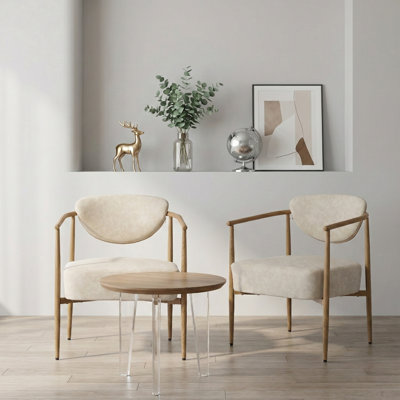 Chaise d'appoint moderne avec structure en fer, chaise de salon douce et confortable pour la chambre à coucher et la salle à manger