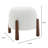 Modern Upholstered Ottoman With Wooden Legs, Round Footrest Stool For Living Room, Bedroom, Entryway-1477172384