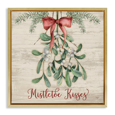 Cadre flottant Rustic Mistletoe Kisses, design par Mollie B.