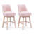 Swivel Upholstered Counter Stool with Solid Wood Frame-93524411