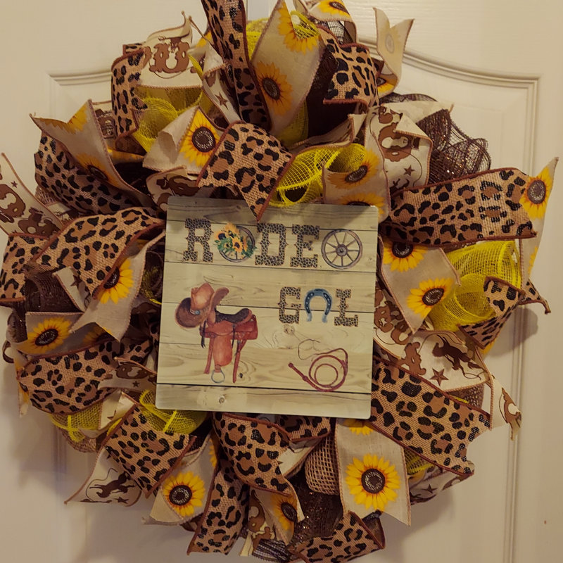 Couronne en maille 22 po Rodeo Gal