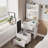 Small Vanity Desk Set With 3 Adjustable Lighted Mirror-171022322