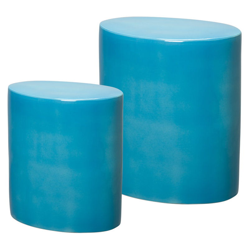 Tiverton Garden Stool, Turquoise