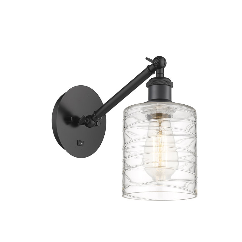Shauna Armed Sconce, Incandescent, Matte Black
