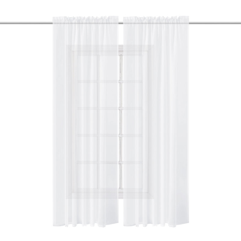 Curtain Single Panel, White