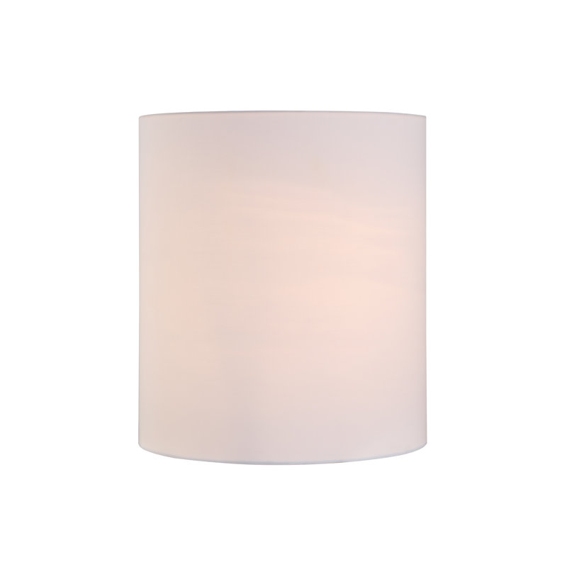 Abat-jour tambour en tissu (Spider) en blanc, H 16 po x l 14 po x P 14 po