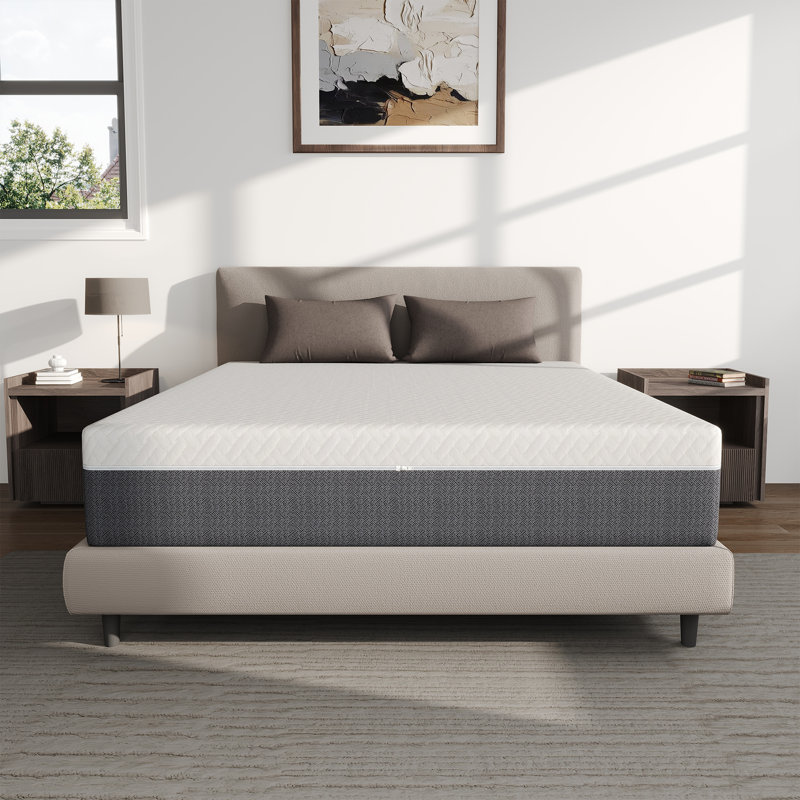 Queen Gel Memory Foam Mattress, Medium Firm Cooling Design, Removable Zipper Cover, Pressure Relief, Mattress in a Box, 10"