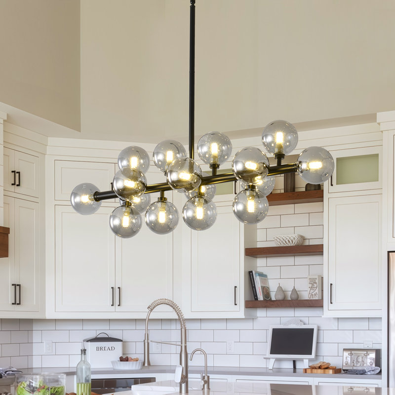 Luminaire suspendu 16 lumières Spoutnik Mid-Century
