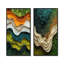 Biomorphism Earth Ephemeral Pathway III - Abstract Wall Art 2 Panels-277611138-277611139-277611164