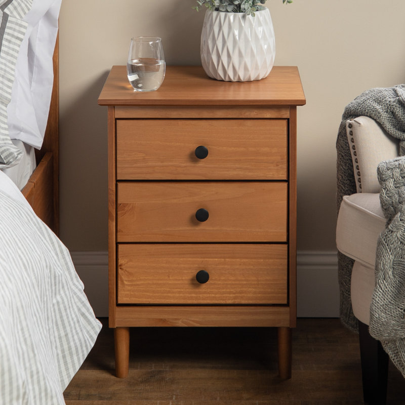 Sylvie 46cm W Bedside Table, Caramel