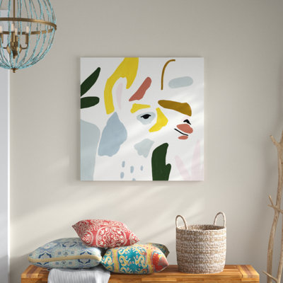 Llama Moderne III 1 Piece Wrapped Canvas Painting