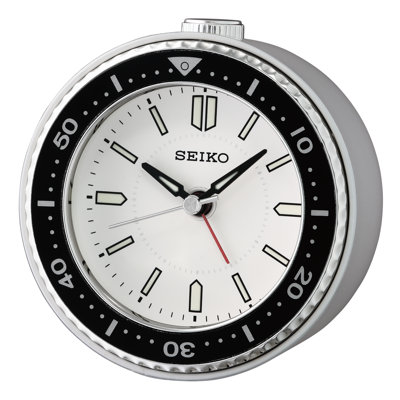 QHE184JLH Alarm Clock, Silver-Tone