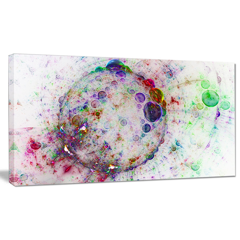 « couleur sphérique des bulles de planète », impression sur toile tendue, H 16 po x l 32 po x P 1 po