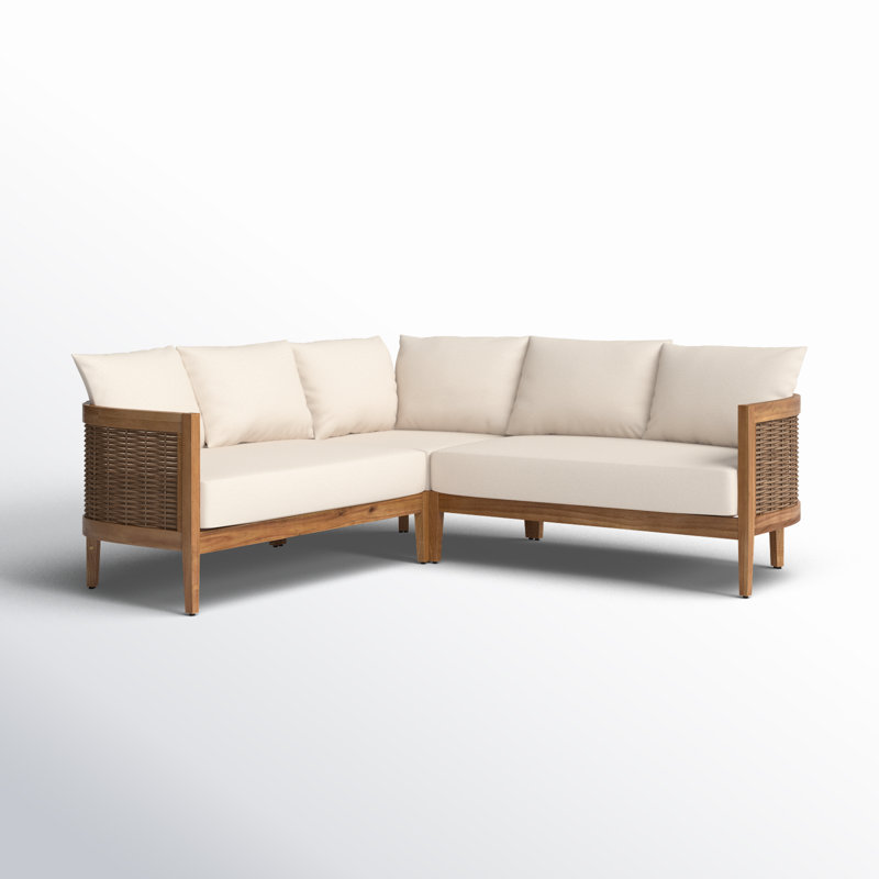 Fellers 80'' Wide L-Shaped Patio Sectional with Cushions
