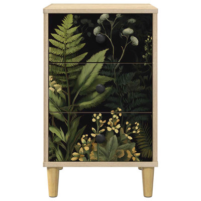  Bedside Cabinet Sonoma Oak Engineered Wood Nightstand Bedroom Furniture
