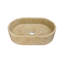 Lavabo vasque de salle de bain en marbre naturel doré jaune et beige, finition polie | Idée de cadeau-122563873