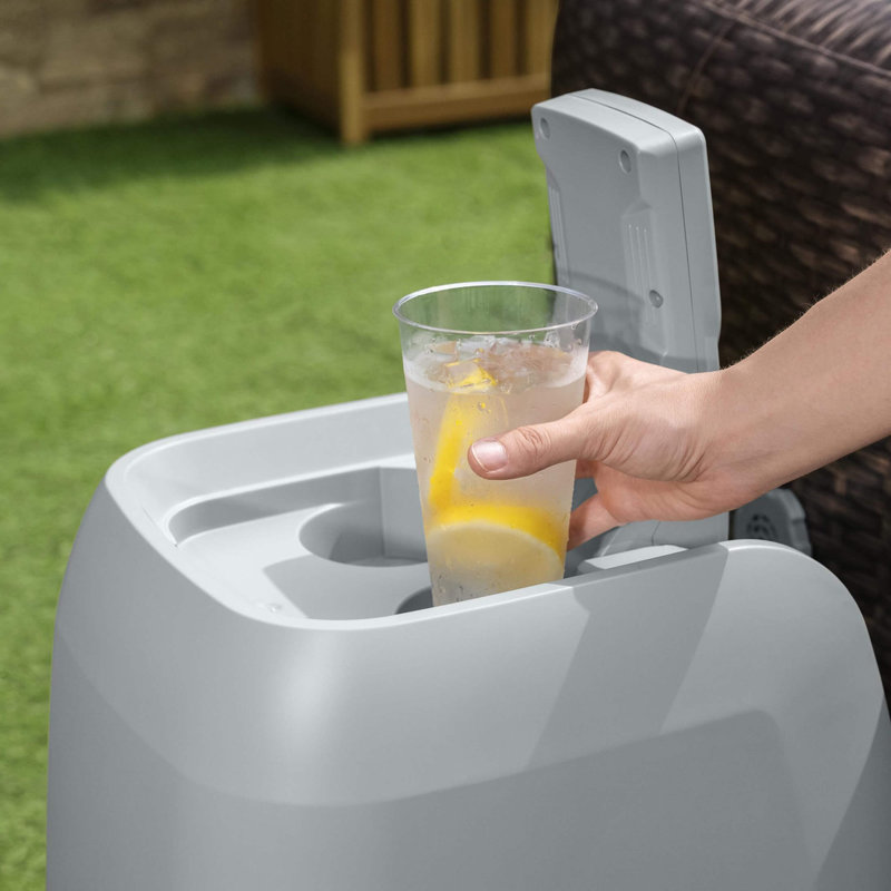 Bestway Saluspa Airjet Inflatable Hot Tub W/ Energysense Cover, Brown, St. Moritz (EnergySense)