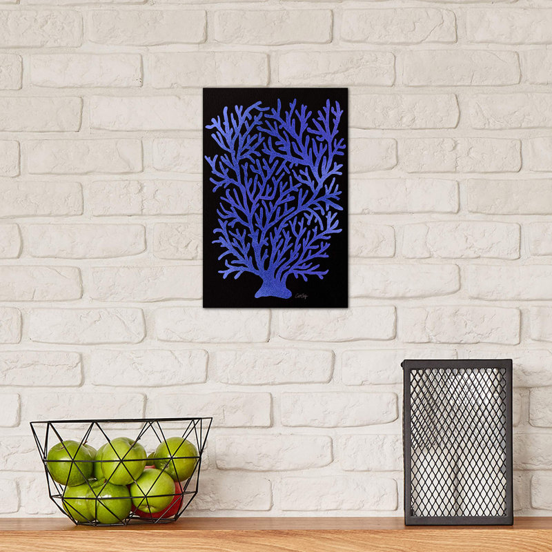 Gold Coral by Cat Coquillette - Wrapped Canvas Print, 20.32 cm H x 30.48 cm W