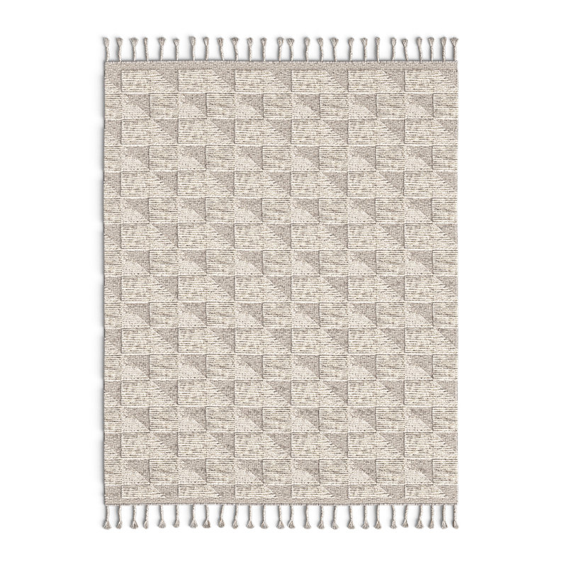 Ro Wool Geometric Indoor Rug, Rectangle 8'10" x 12'