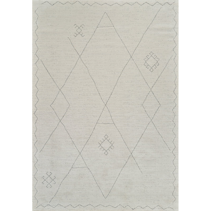 Rug Branch Nivara 8' x 11' (7'10" x 10'10") Beige/Cream Boho Indoor Area Rug, Comtemporary, Medium Pile, Stain-Resistant Carpet - Living Room, Bedroom, Dining Room, and Kitchen