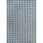 Tapis bleu en laine crocheté à la main Carreon-303440124