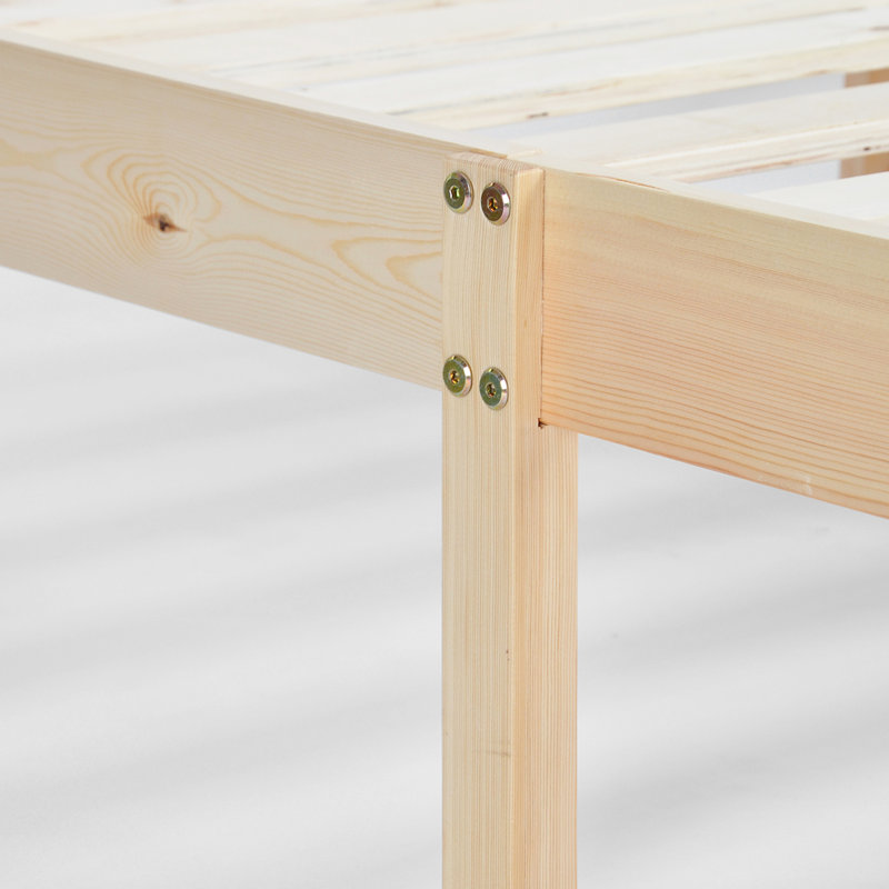 Arkim Solid Wood Bed, Single (3'), Natural
