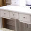 Ensemble de coiffeuse et tabouret de maquillage, miroir de coiffeuse avec lumières et ensemble de table, petite table de coiffeuse pour chambre à coucher (blanc)