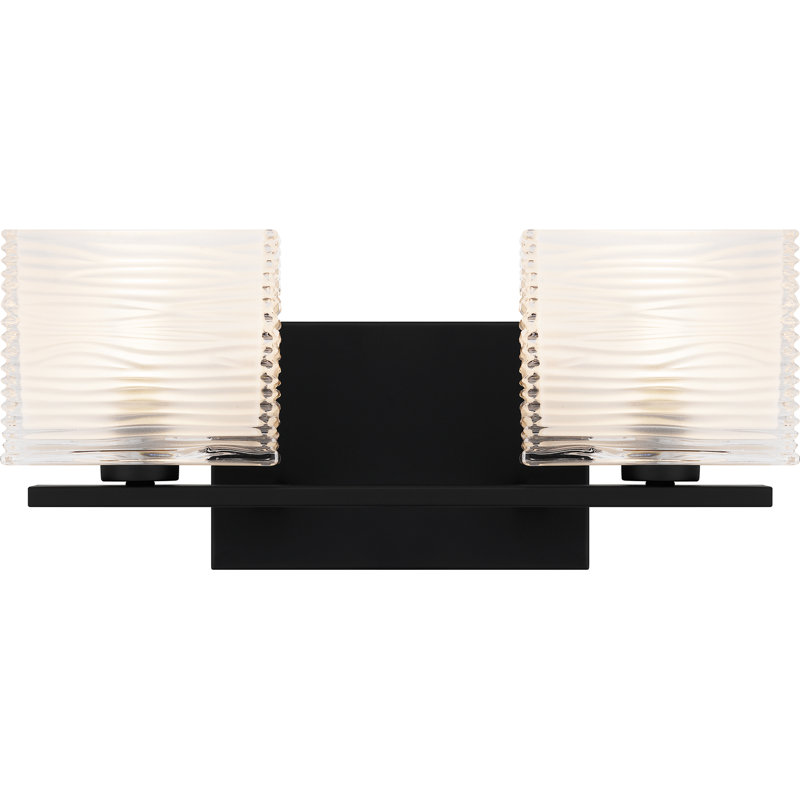 Abbate 2-Light Matte Black Bath Light