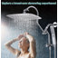 Pomme de douche double entièrement en métal avec mode massage équipé-98236853-124595116