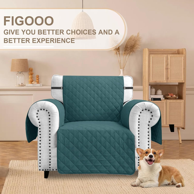 Sofa Covers Water Resistant Sofa Slipcovers 1 Seater Waterproof Reversible Anti-Slip Anti-Scratch Sofa Cover With Non Slip Elastic Straps For Dogs Cats Pets