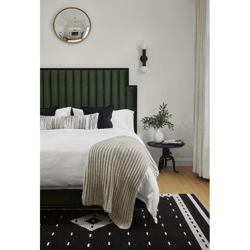 Tapis noir en polyester 5 pi 3 po x 7 pi 6 po Foundry Select Canella, Rectangle de 2 pi x 3 pi