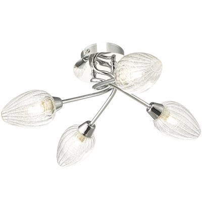 Erin Glass Semi Flush Mount