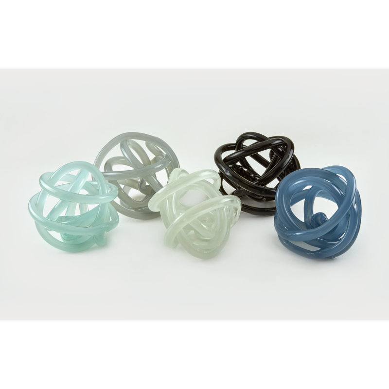 Handblown Glass Knot, Turquoise
