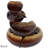 Aolani Tiered Vessels Modern Ceramic Brown Indoor Tabletop Fountain