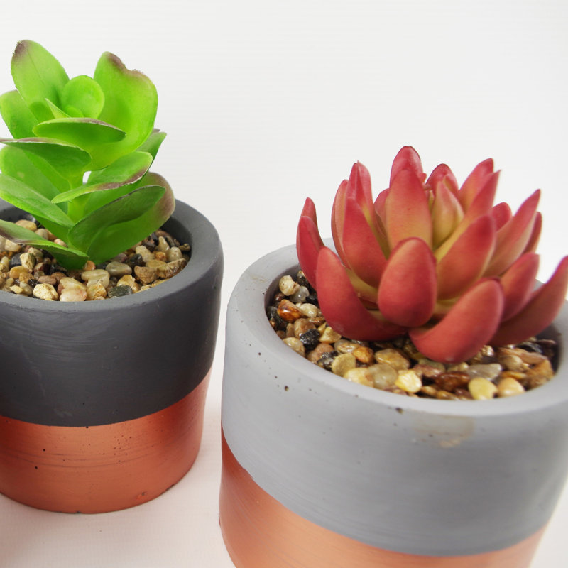 14cm Faux Succulent in Ceramic Pot