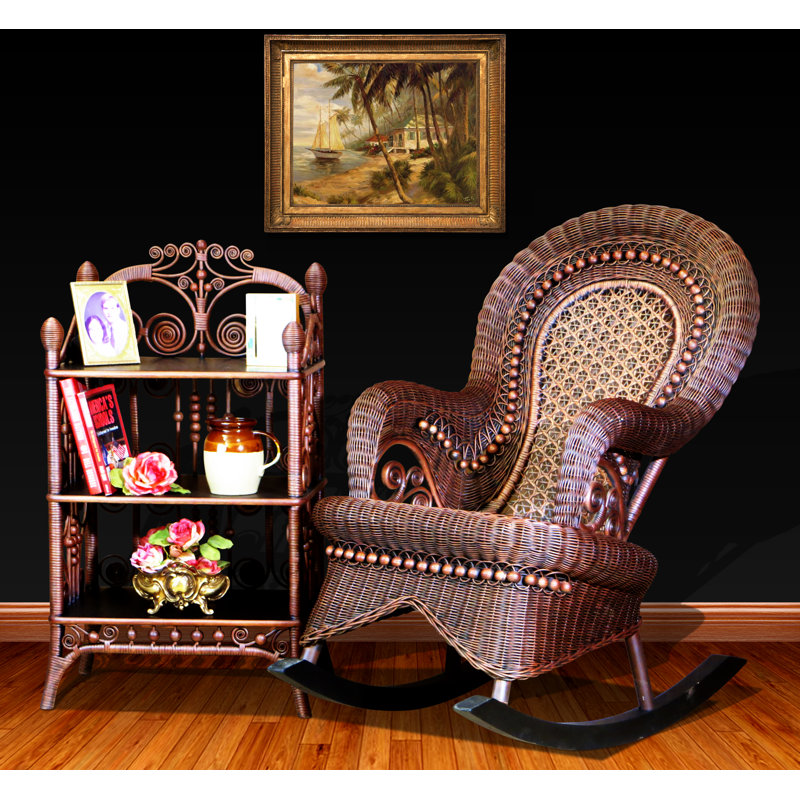 Chaise berçante et pupitre Country Brownwash