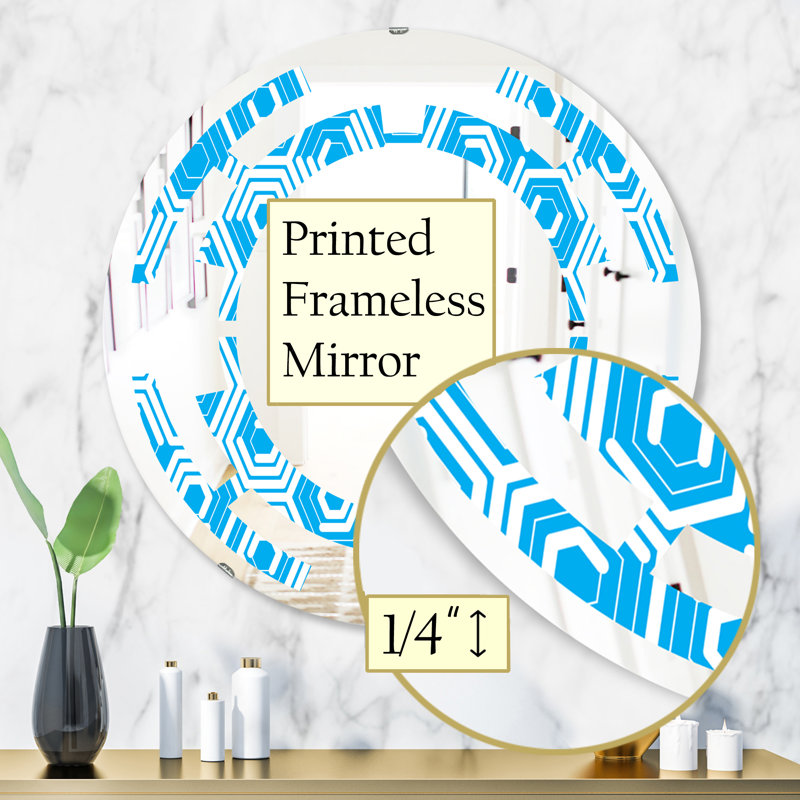 Miroir mural Hexagon, H 31,5 po x l po