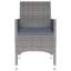  Ensemble de salle à manger de jardin en poly rotin gris moyen durable-1107800383